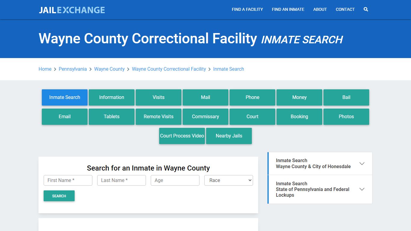 Wayne County Correctional Facility Inmate Search - Jail Exchange