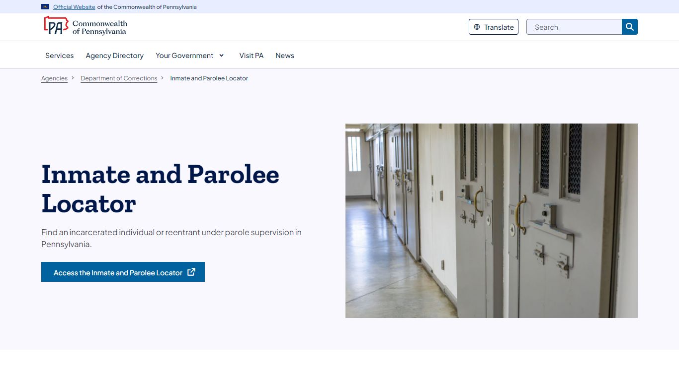 Inmate and Parolee Locator | Department of Corrections