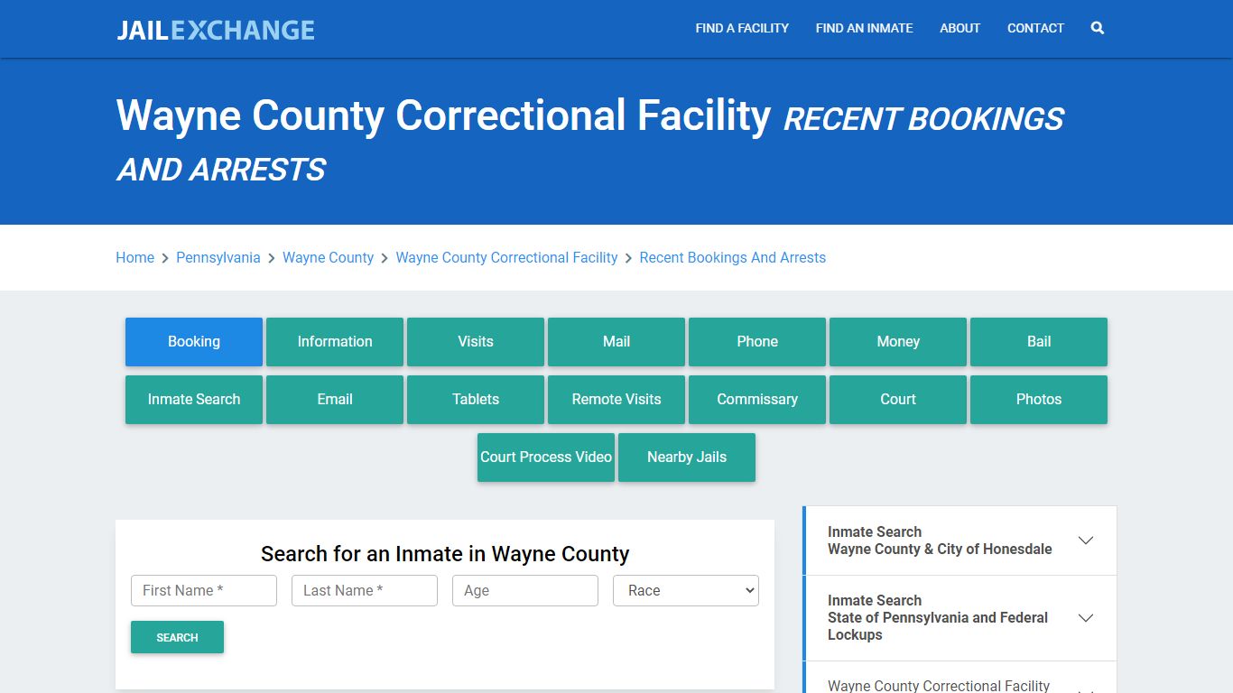 Wayne County Correctional Facility Recent Bookings And Arrests